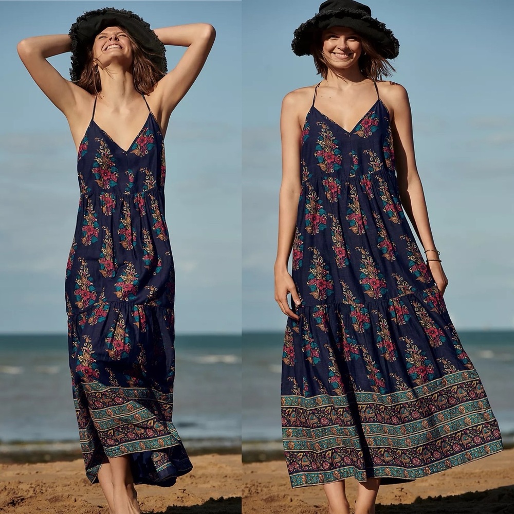 NWT Anthropologie Maeve Geneva Maxi Dress